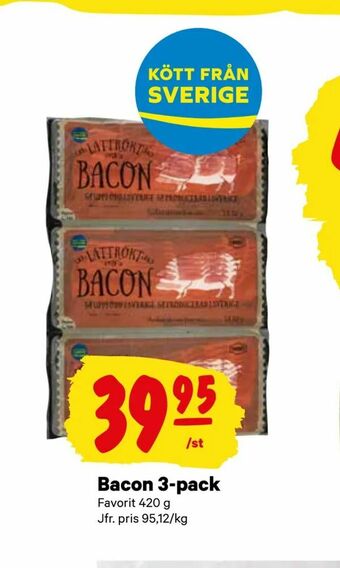 City Gross Bacon 3-pack erbjuda