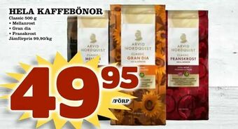 Hela kaffebönor