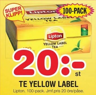 Te yellow label