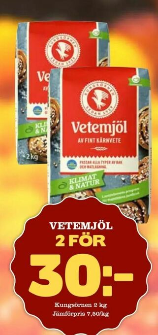 Supergrossen Vetemjöl erbjuda