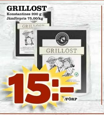 Supergrossen Grillost erbjuda