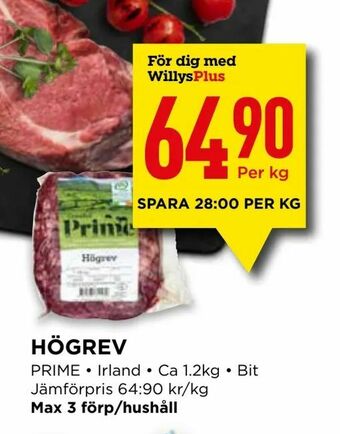 Willys Högrev erbjuda
