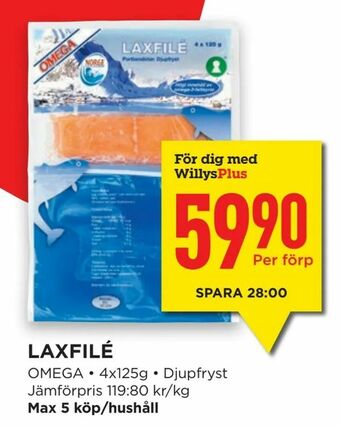 Willys Hemma Laxfilé erbjuda