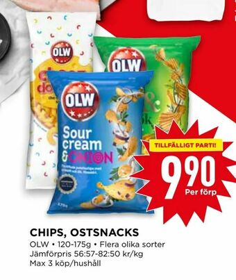 Willys Chips, ostsnacks erbjuda