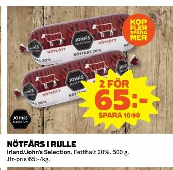 Nötfärs i rulle
