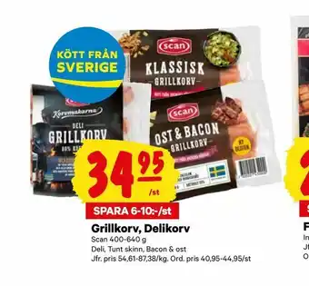 City Gross Grillkorv, Delikorv erbjuda
