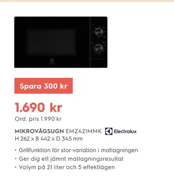 Electrolux Home Mikrovågsugn erbjuda