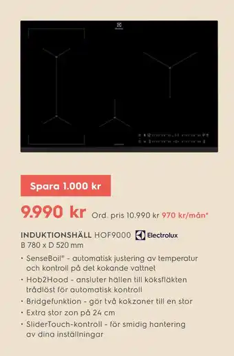 Electrolux Home Induktionshäll erbjuda