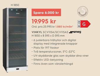 Electrolux Home Vinkyl erbjuda