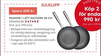 Electrolux Home Pannor i lätt gjutjärn 28 cm erbjuda