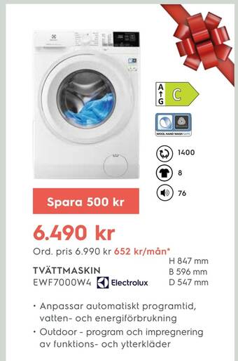 Electrolux Home Tvättmaskin erbjuda