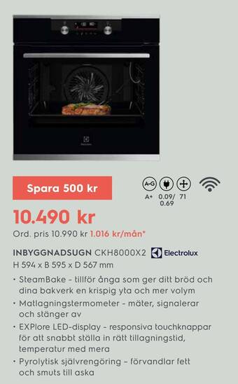 Electrolux Home Inbyggnadsugn erbjuda