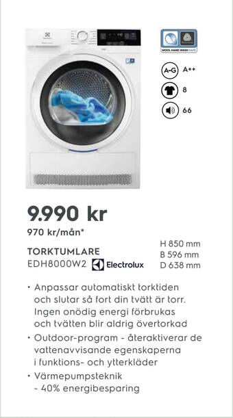 Electrolux Home Torktumlare erbjuda