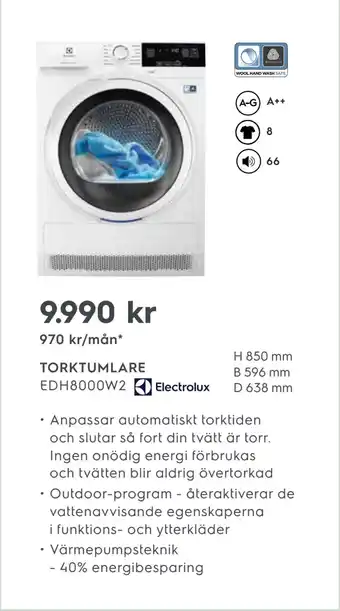 Electrolux Home Torktumlare erbjuda