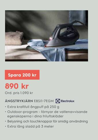 Electrolux Home Ångstrykjärn e8si1-7egm erbjuda