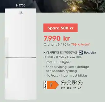 Electrolux Home Kyl/frys erbjuda