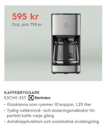 Electrolux Home Kaffebryggare erbjuda