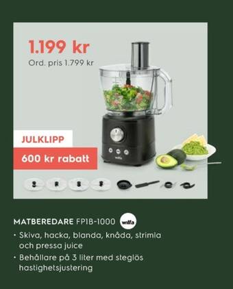 Electrolux Home Wilfa matberedare erbjuda