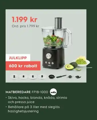 Electrolux Home Wilfa matberedare erbjuda