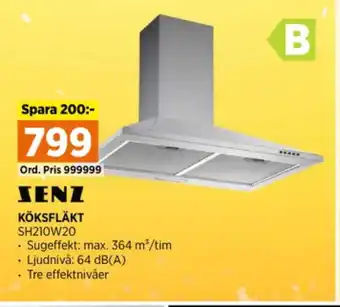 Power Senz köksfläkt erbjuda