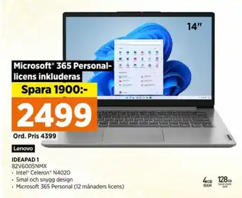 Power Lenovo laptop erbjuda