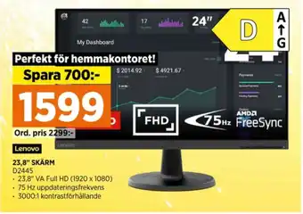 Power Lenovo skärm erbjuda
