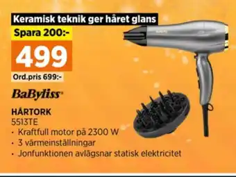 Power Babyliss hårfön erbjuda