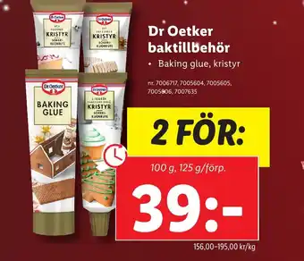 Lidl Dr Oetker baktillbehör erbjuda