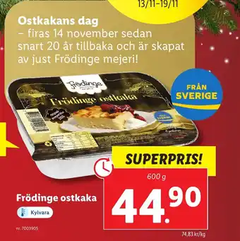 Lidl Frödinge ostkaka erbjuda