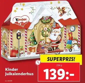 Lidl Kinder julkalenderhus erbjuda