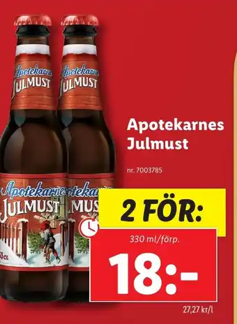 Lidl Apotekarnes Julmust erbjuda