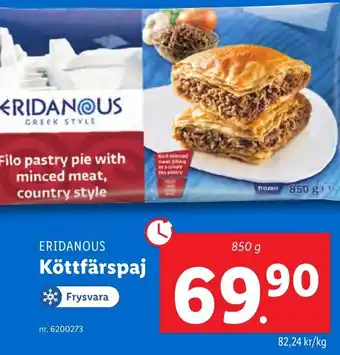 Lidl ERIDANOUS Köttfärspaj erbjuda