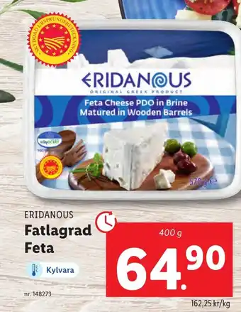 Lidl ERIDANOUS Fatlagrad Feta erbjuda