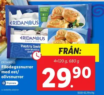 Lidl Filodegssnurror med ost/ olivsnurror erbjuda