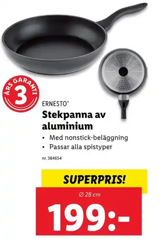 Lidl Stekpanna av aluminium erbjuda