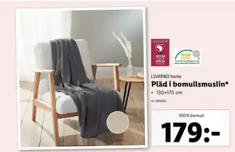 Pläd i bomullsmuslin*