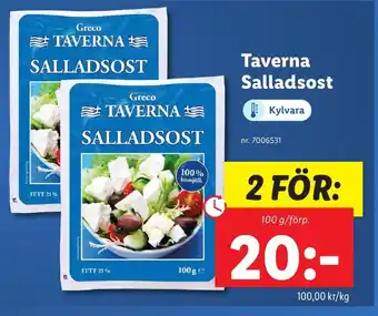 Lidl Taverna Salladsost erbjuda