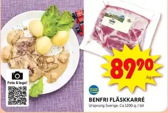 ICA Kvantum BENFRI FLÄSKKARRÉ erbjuda