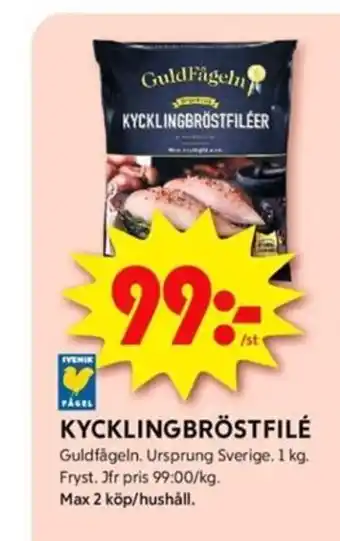 ICA Kvantum KYCKLINGBRÖSTFILÉ Guldfågeln erbjuda