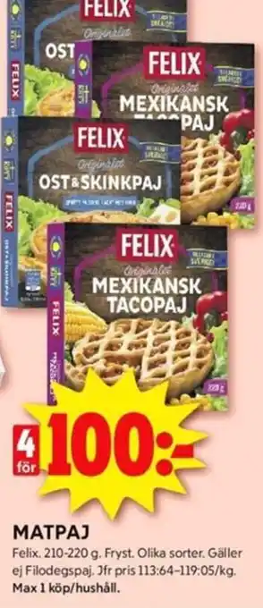 ICA Kvantum MATPAJ Felix erbjuda