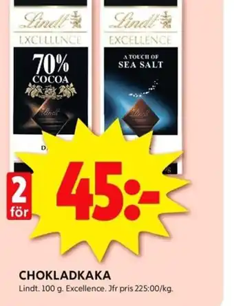 ICA Kvantum CHOKLADKAKA Lindt erbjuda