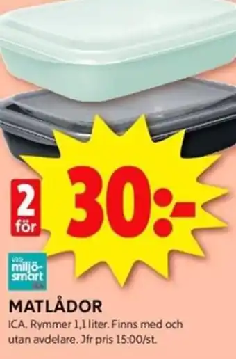 ICA Kvantum MATLÅDOR erbjuda