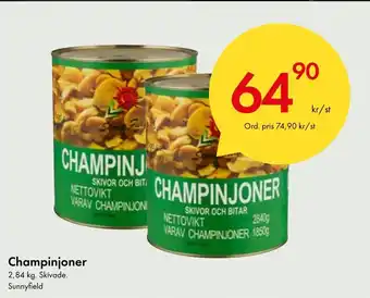 Snabbgross Champinjoner erbjuda