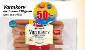 Extra Mjällby Stormarknad Varmkorv erbjuda