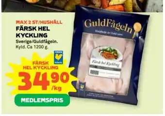 Stora Coop FÄRSK HEL KYCKLING erbjuda