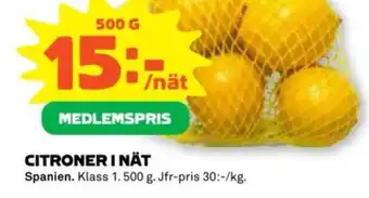 Stora Coop CITRONER I NÄT erbjuda