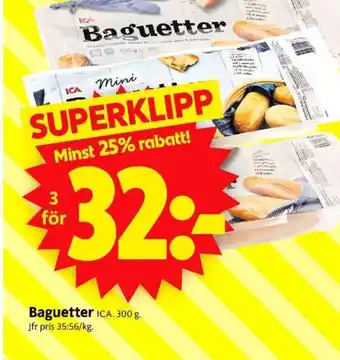 ICA Supermarket Baguetter ICA erbjuda