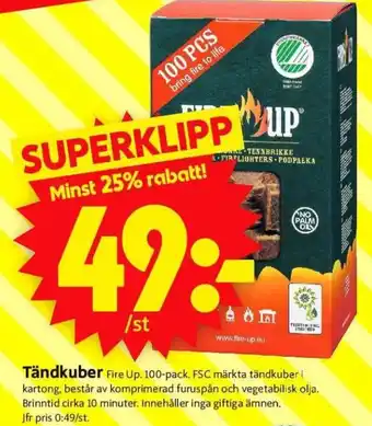 Tändkuber Fire Up.