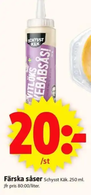 ICA Supermarket Färska såser Schysst Käk erbjuda