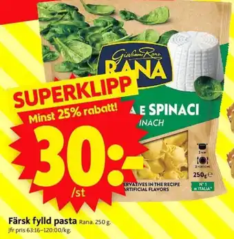ICA Supermarket Färsk fylld pasta Rana erbjuda